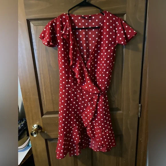 Little Red Polka-Dot Dress! - Picture 4 of 4